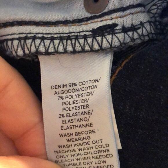 Loft Dark Wash Modern Straight Leg Jeans Size 00 - Picture 6 of 6